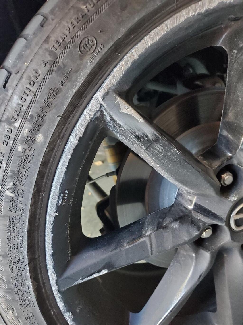 Badly Scraped Auto Rims