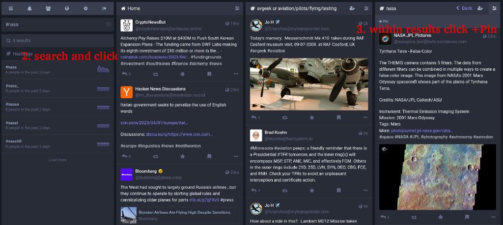 Start Search and Pin Results