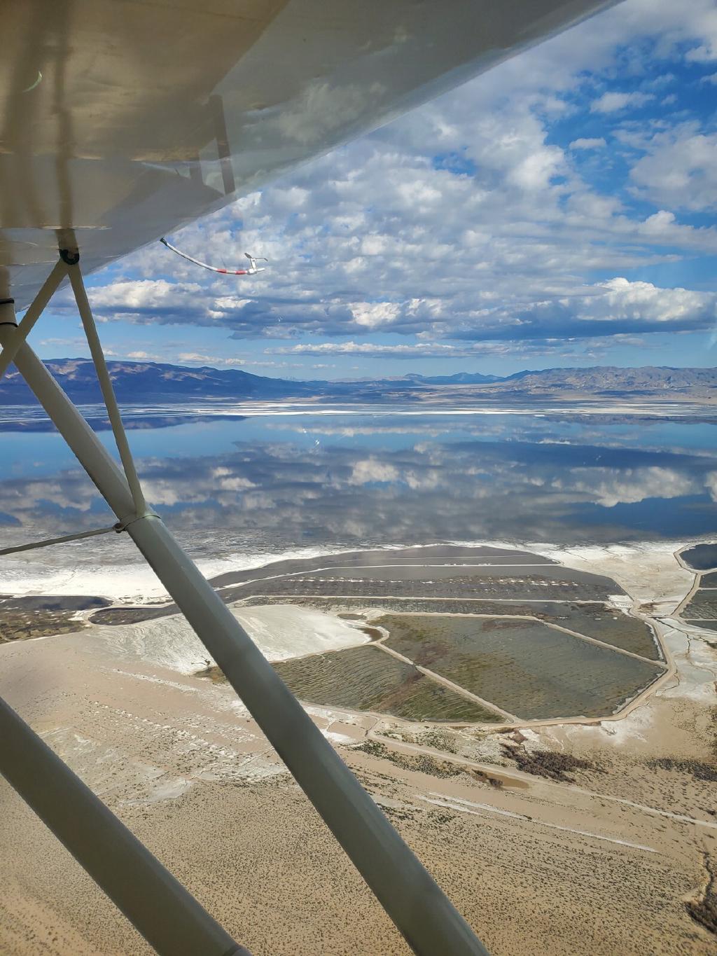 Owens Valley Lake Cloud and Their Reflections