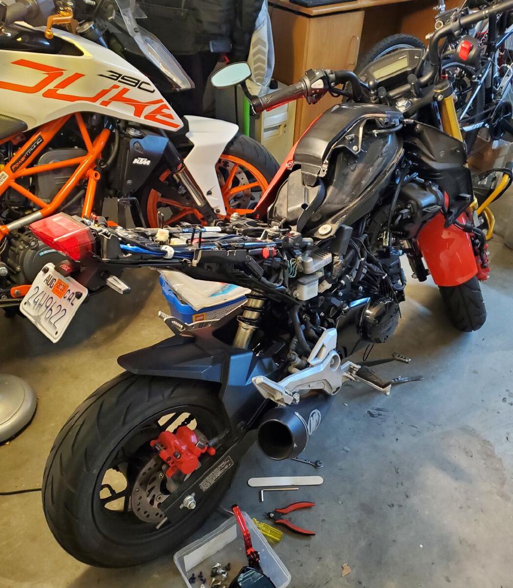 Honda Grom Motorcycle With Seat and Side Panels