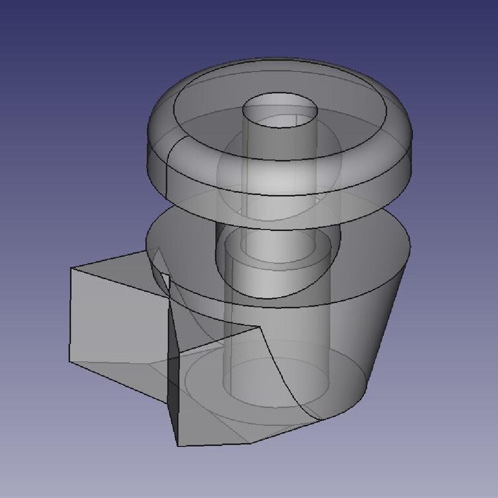 Freecad Model Screenshot of the Peltor Adapter For
