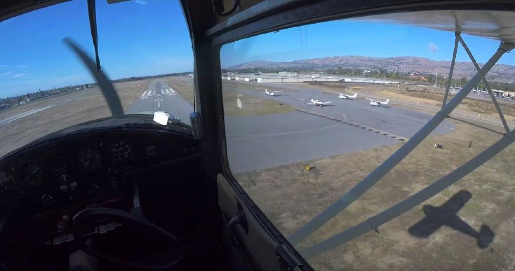 Short Landing With Shadow of My Airplane In