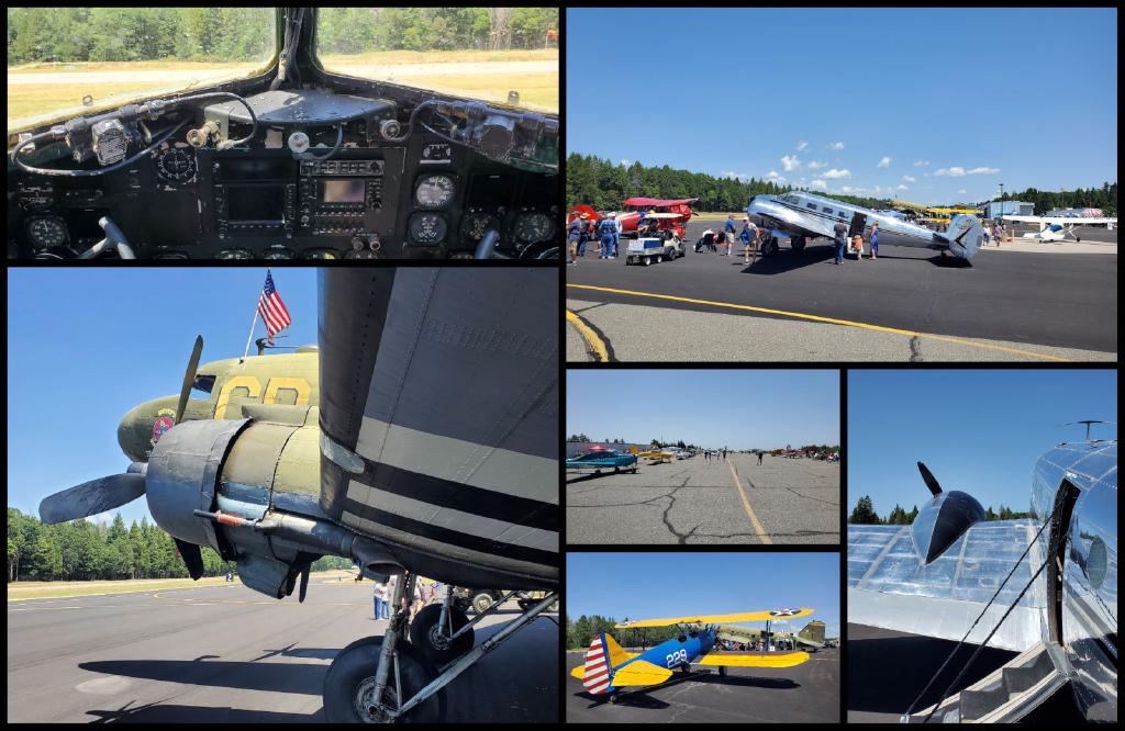 Clockwise From Upper Left Cockpit of C 47