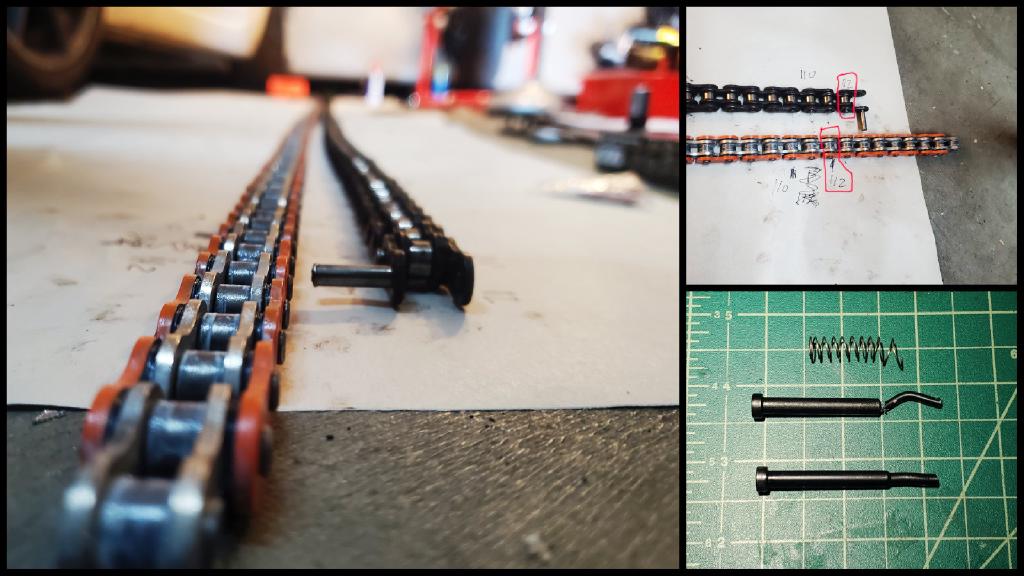 Clockwise From Top Left Two Motorcycle Chains Laid