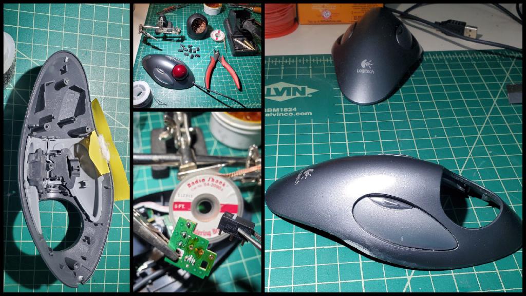 Clockwise From Top Left Logitech Trackman Marble Mouse