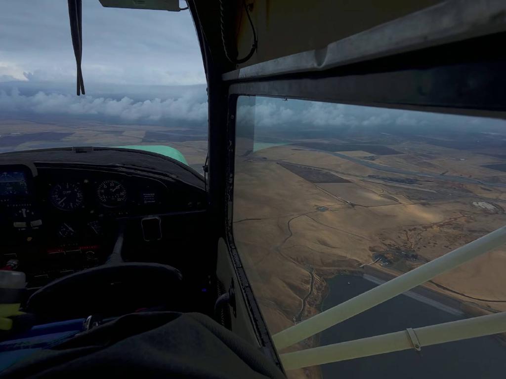 Facing Los Banos Airport in Mist
